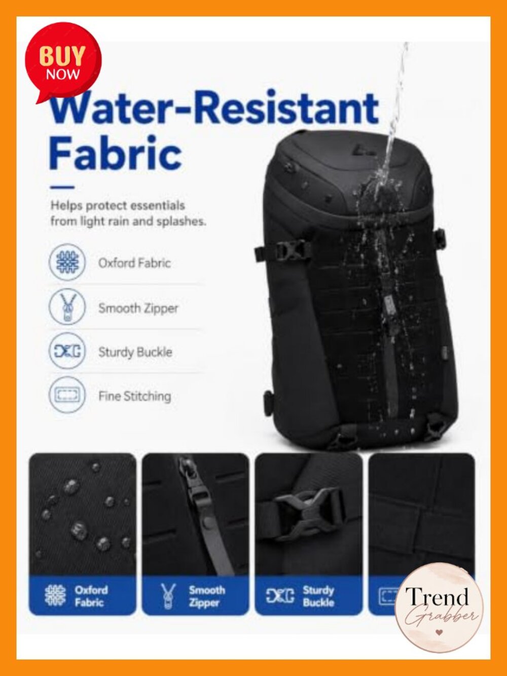 Crossbody Sling Bag Backpack Shoulder Chest Pack for Travel Work - Picture 5 of 6